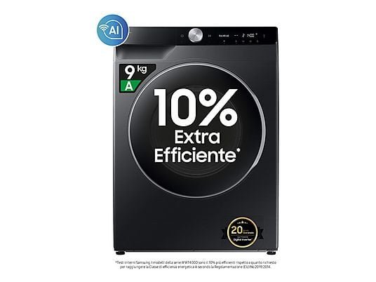 Samsung WW90DG6U85LBU3 9kg AI Ecobubble 1400 giri Classe A