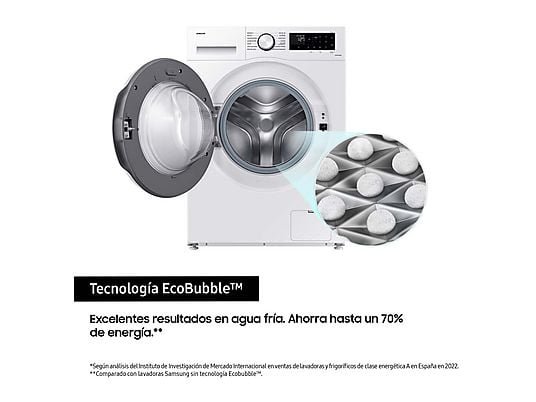 Samsung WW90CGC04DTE 9 Kg Classe A 1400 Giri Wi-Fi con Vapore e 14 Programmi Bianca