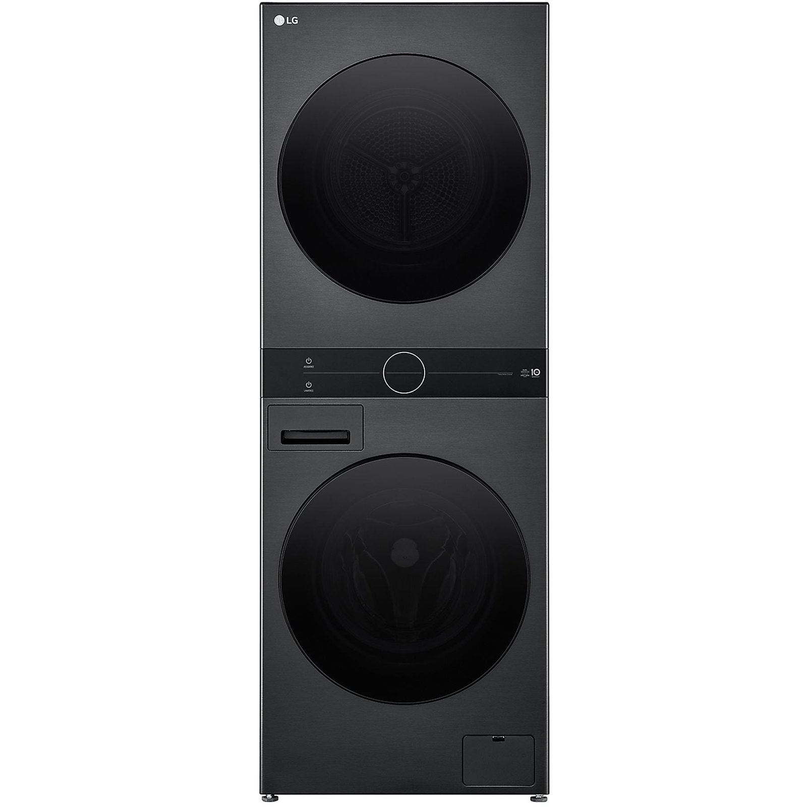 LG WashTower WT1210BBF 12/10 Kg Classe A AI DD Wi-Fi con Pompa di Calore Platinum Black