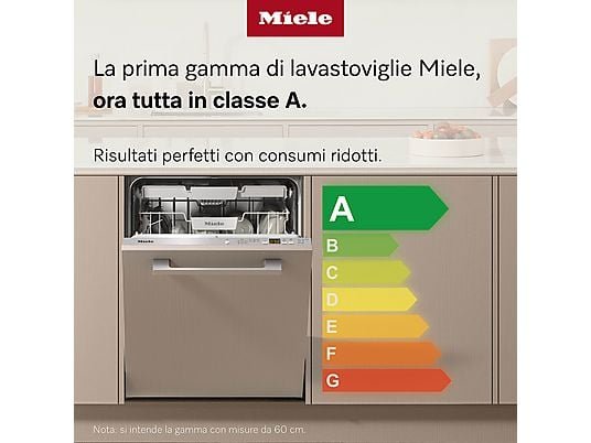 Miele Lavastoviglie a Scomparsa Totale G 5663 SCVI - 60 cm, 45 dB, Cassetto Posate, Classe A