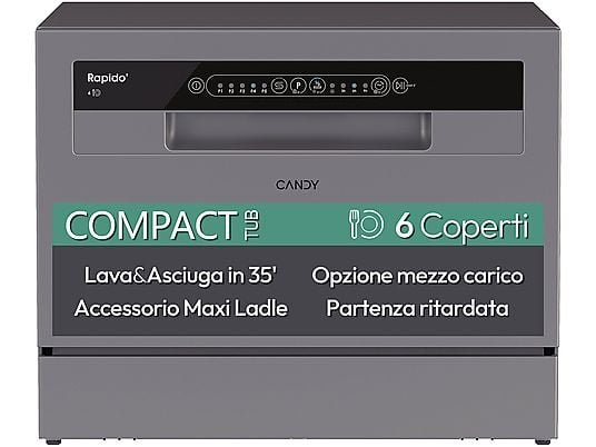 CANDY CP 6E51LS LAVASTOVIGLIE, 55 cm, Classe E