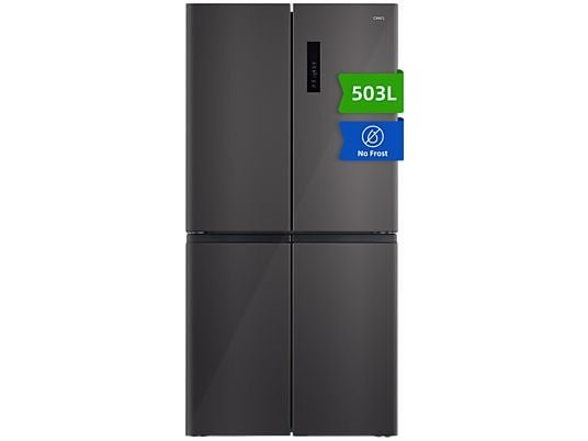 CHiQ Frigorifero Americano Cross Door CCD503NEIBE - 503 L, Total No Frost, Dark Inox, Classe E