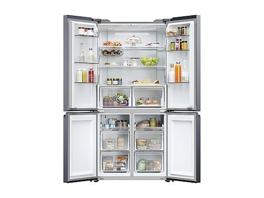 Haier Frigorifero Americano 4 Porte HCR5919ENMB - 528 L, No Frost, Libera Installazione, Classe E