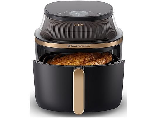 Philips Friggitrice ad Aria Serie 3000 XL NA342/00 - Cestello con Finestra 7.2 L, RapidAir Plus, 2000W, Nero