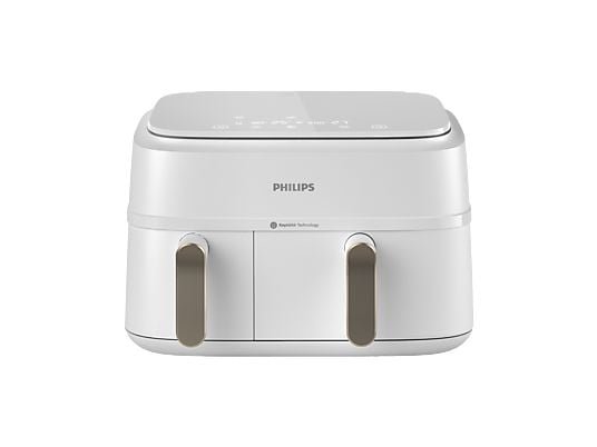 Philips Friggitrice ad Aria Serie 3000 NA353/10 - Doppio Cestello 9 L, 2750W, Bianco