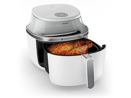 Philips Friggitrice ad Aria Serie 3000 XL NA341/10 - Cestello con Finestra 7.2 L, RapidAir Plus, 2000W, Bianco