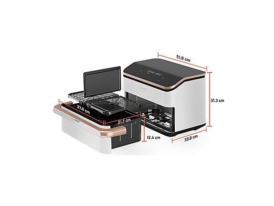 COSORI Dual Blaze TwinFry FRIGGITRICE AD ARIA, capacità 10 l, Max potenza 2800 W, Bianco