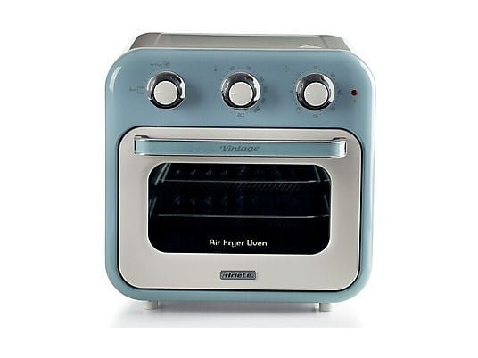 Ariete Friggitrice ad Aria Vintage 4632/05 - Forno Friggitrice 16 L, Doppio Vetro, 1400W, Celeste