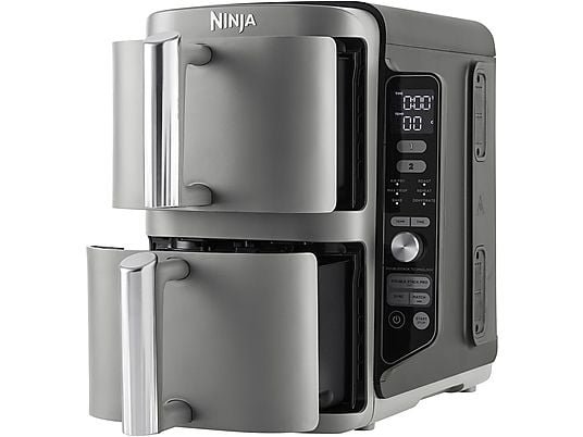 Ninja Friggitrice ad Aria Double Stack XL SL400EU - 2 Cestelli Verticali 9.5 L, 2470W, Grigio