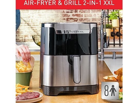 MOULINEX EasyFry&Grill XXL EZ801D Friggitrice ad Aria 6.5L 1800W Flexcook Acciaio Inox