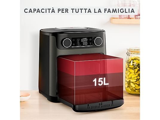 MOULINEX Multifunction AL5558 Friggitrice ad Aria 15L 1800W Funzione Girarrosto Nero