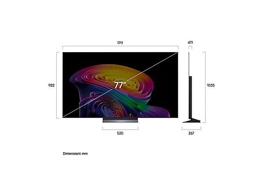 LG OLED77C65 OLED evo AI C6 TV 77" Smart TV 4K UHD Processore a11 AI Gen3 COD OLED77C65