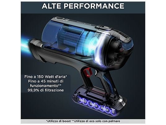 ROWENTA X-Force Flex 12.60 RH98C0 Scopa Elettrica Senza Filo 380W 150W Lavapavimenti