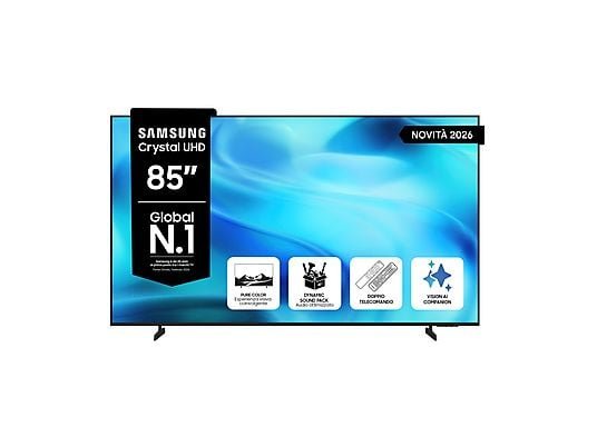 Samsung UE85U8000HUXZT TV LED 85" Smart TV Tizen 4K UHD Processore Crystal 4K COD UE85U8000HUXZT