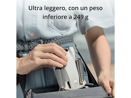 DJI Mini 3 (DJI RC) Drone Quadricottero Leggero 4K Fotocamera 12MP Radiocomando Grigio