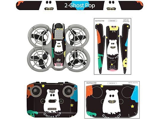 Wigento Set Adesivi Protettivi Skin Design Multicolore per DJI Neo Drone e Controller