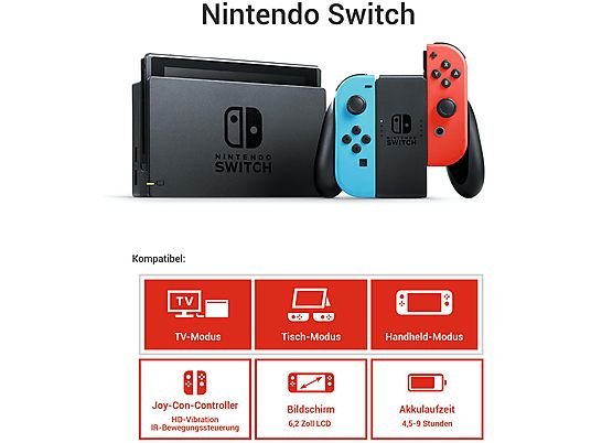 Nintendo Switch Console Portatile 32GB Schermo 6.2" Rosso Neon / Blu Neon