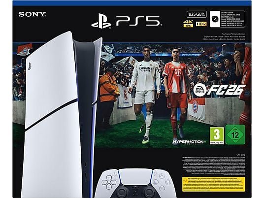 Sony PlayStation 5 Slim Digital Edition Bundle EA Sports FC 26 825GB Bianco