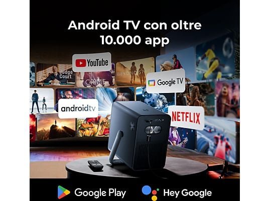 Ultimea Poseidon E40 Videoproiettore Portatile Android TV 11 Full HD 1000 ANSI Blu