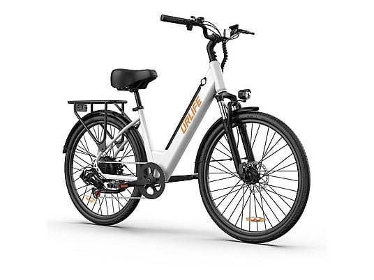 UrLife E26 Urbanbike Bicicletta Elettrica 250W 36V 13Ah Ruote 26'' Bianco Nero