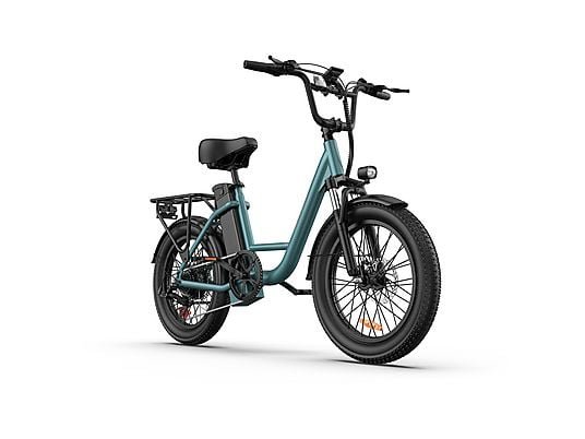 UrLife E20 Citybike Elettrica Pieghevole 500W Ruote 20'' 50km Autonomia Blu Nero