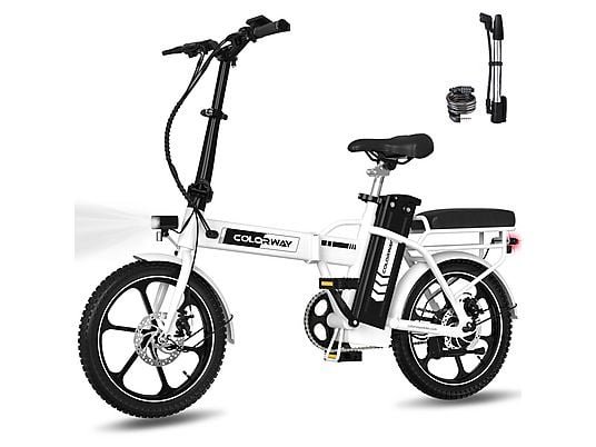 Colorway BK5S Bicicletta Elettrica Pieghevole 250W 36V 12Ah Ruote 16'' Carbonio Variante