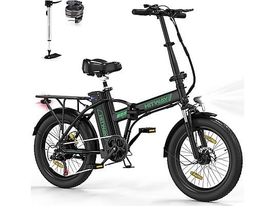 Hitway BK11 Bicicletta Elettrica Pieghevole 250W 36V Ruote 20 Alluminio Verde