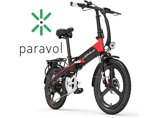 Lankeleisi G660 Bicicletta Elettrica Pieghevole Ruote 20'' Autonomia 30km Rosso
