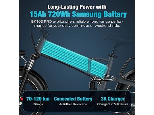 Hitway BK10Pro Bicicletta Elettrica Pieghevole 250W 48V 15Ah