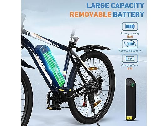Colorway BK15 Bicicletta Elettrica Pieghevole 250W 36V Biammortizzata Nero