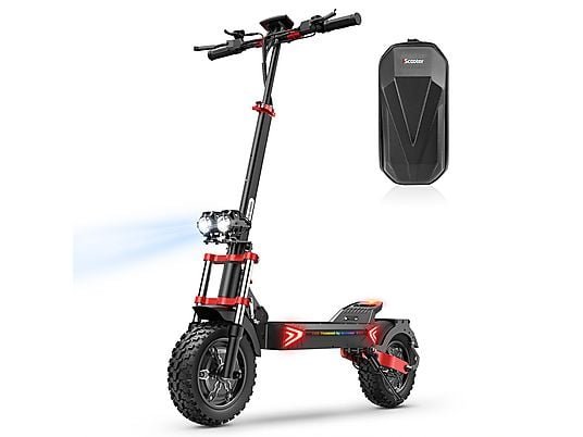 iScooter iX8 Monopattino Elettrico 2400W 20Ah Ruote Grandi 12'' Freni a Disco Nero Rosso