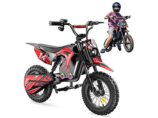 iScooter A14 Motocicletta Elettrica per Bambini a Partire da 8 Anni Rosso
