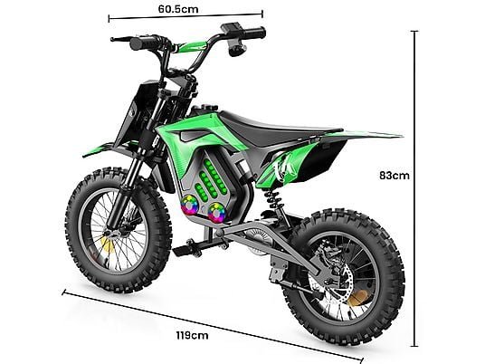 iScooter A14 Motocicletta Elettrica per Bambini a Partire da 8 Anni Verde