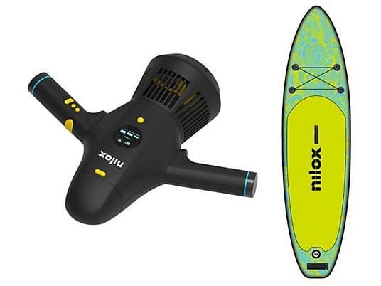 Nilox Kahuna Wai Stand Up Paddle SUP Elettrico Gonfiabile con Acquascooter Nero Lime