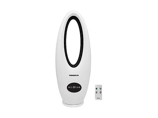 Termozeta TZ Artiko Ventilatore a Torre Senza Pale con Telecomando Touch 45W Bianco