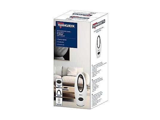 Termozeta TZ Artiko Ventilatore a Torre Senza Pale con Telecomando Touch 45W Bianco