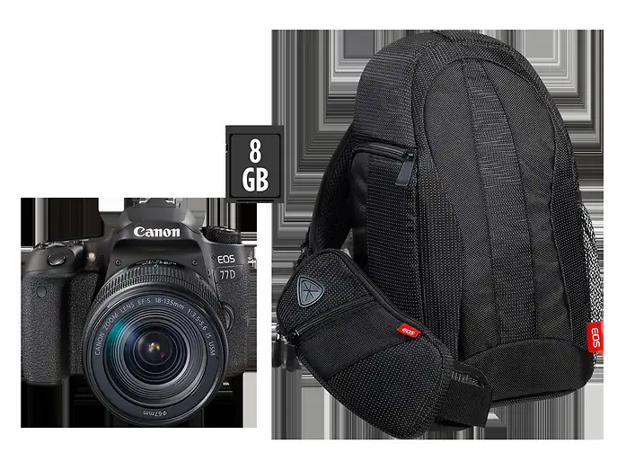 Canon EOS 77D Kit EF-S 18-135mm f/3.5-5.6 IS USM Fotocamera Reflex Touchscreen 24.2 MP