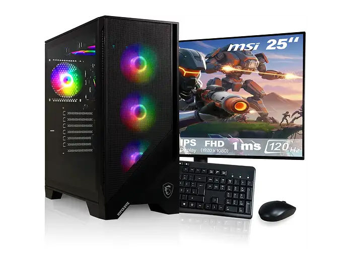 Hyper Byte PC Gaming Gen 2 Bundle Desktop + Monitor LED Full HD Ryzen 7 5700G RAM 16GB 1TB SSD RX Vega 8 WiFi