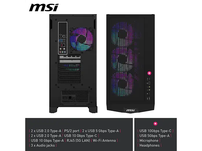 MSI MPG Infinite X3 AI 2NVR7-881EU PC Desktop Gaming Intel Core Ultra 7 265K RAM 32GB 1TB SSD RTX 5070 Ti Windows 11