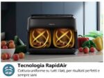 Philips Friggitrice ad Aria Serie 1000 NA150/00 - Doppio Cestello 7.1 L, RapidAir, 2450W, Nero - immagine 4