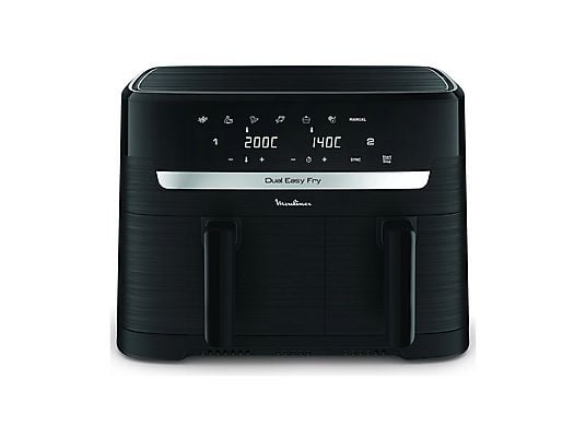 ASSET_MMS_164206786.jpg MOULINEX Dual Easy Fry EZ901N Friggitrice ad Aria 8.3L 2700W Doppia Zona Nero - immagine 1