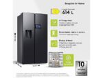 Samsung Frigorifero Americano Side-by-Side RS90F64EDFEF - 621 L, No Frost, Wi-Fi, Metal Inox, Classe E - immagine 2