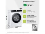 SAMSUNG WW90DG6U85LKU3 Lavatrice 9 Kg 1400 Giri AI Ecobubble con Dosaggio Automatico e Wi-Fi - immagine 2