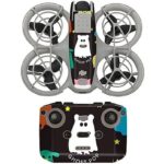 Wigento Set Adesivi Protettivi Skin Design Multicolore per DJI Neo Drone e Controller