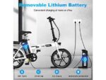Colorway BK5S Bicicletta Elettrica Pieghevole 250W 36V 12Ah Ruote 16'' Carbonio Variante - immagine 3